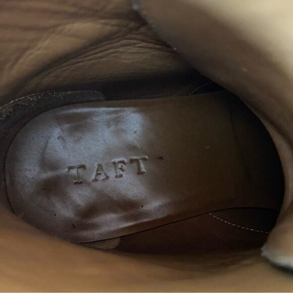 Taft Grail Mens Black Leather Lace Up Chain Boots size 41 US 8 - Picture 12 of 13